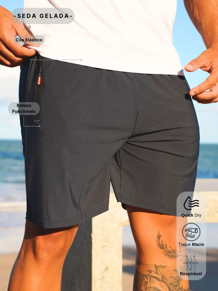 Bermuda masculina com forro interior - Imagem 5