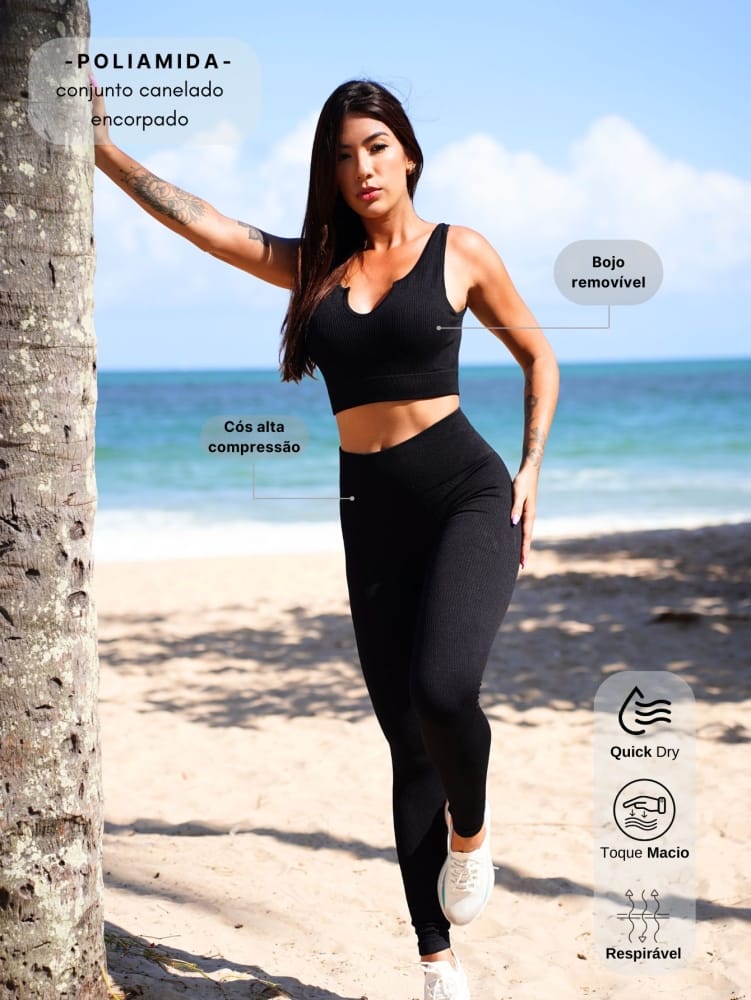 conjunto feminino calça comprida e top